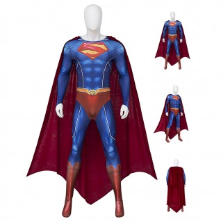 Clark Kent Suit Superman Red Jumpsuit Cosplay Costumes with Cape