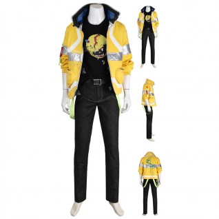 Cyberpunk 2077 Yellow Cosplay Costumes Halloween Suit