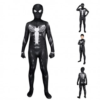 Spiderman Venom Black Suit Spiderman 2 Jumpsuit Cosplay Costumes for Kids