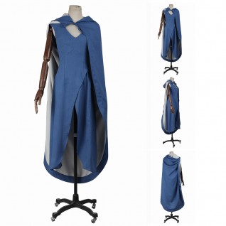 Daenerys Targaryen Cosplay Costume Game of Thrones Blue Dress Suit