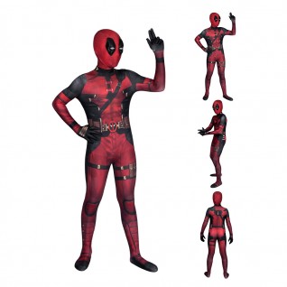 Deadpool Red Jumpsuit Deadpool 3 Wade Wilson Cosplay Costumes for Kids