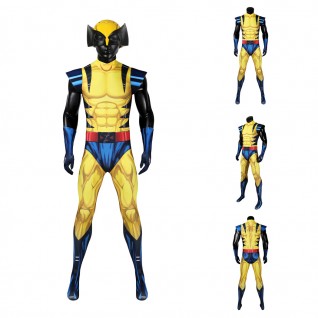 X-Men 97 Wolverine Cosplay Jumpsuit James Howlett Costumes Men Halloween Suit