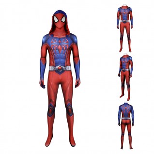 Scarlet Spider III Cosplay Suit Spider-Man 2 Costumes Halloween Men Jumpsuit