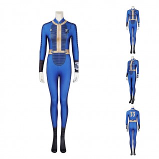 Fallout Cosplay Jumpsuit Fallout 33 Lucy Blue Costumes Female Suit