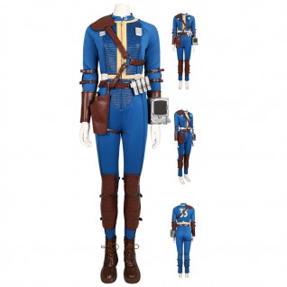 Fallout Female Cosplay Costume 2024 TV Fallout Lucy Suit Blue Outfits