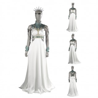 Final Fantasy VII Rebirth Costumes Gold Saucer Dance Fancy Loveless Rosa White Dress Cosplay Suit