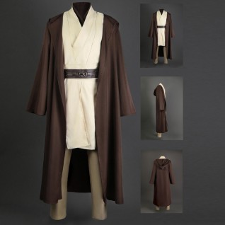 Obi-Wan Kenobi Halloween Cosplay Costumes Star Wars Episode III Revenge of the Sith Suit