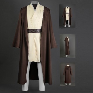 Obi-Wan Kenobi Cosplay Costume Star Wars Episode II Attack of the Clones Suit