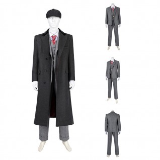 Tommy Shelby Cosplay Costumes Peaky Blinders Season 6 Suit Men Halloween Outfit