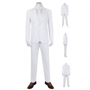 Arthur Fleck White Cosplay Suits Joaquin Costume Uniform