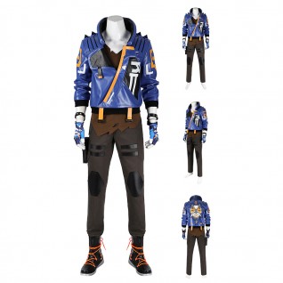 Valorant Yoru Costume Game Suit Men Blue Jacket Halloween Carnival Cosplay Outfits