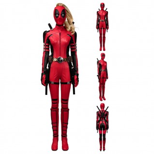 2024 Deadpool Wolverine Wanda Wilson Cosplay Suit Lady Deadpool Costumes Deluxe Edition