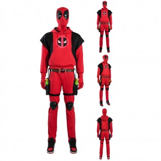 Deadpool Costume Deadpool 3 Wolverine Halloween Suit Red Cosplay Hoodie Outfits