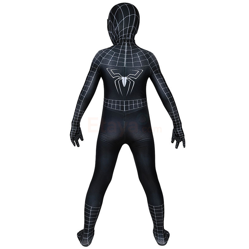 Spider Man 3 Venom Cosplay Costume Spider-Man Jumpsuit for Kids