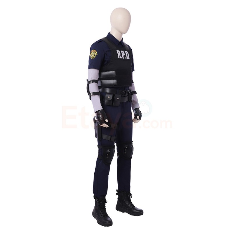 Resident Evil 2 Remake Leon Scott Kennedy Rpd Cosplay Costume Outfit 1319