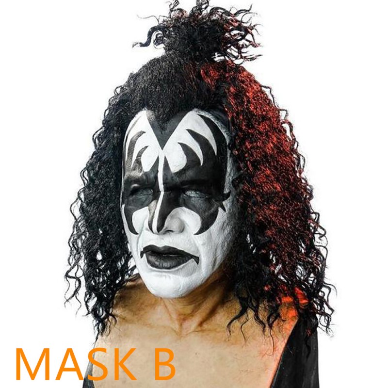 Halloween Horror Cosplay Helmet KISS- Band Lead Singer Gene Simmons Mask
