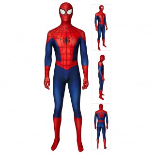 Classic Ultimate Spider-Man Suit Peter Parker Spiderman Cosplay Costume