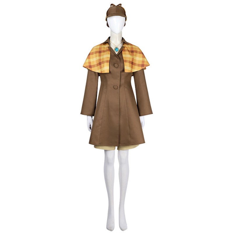 Detective Peach Brown Cosplay Costume Game Princess Peach Showtime Suit ...